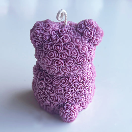 Rose teddy - candle