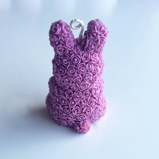 Rose bunny - candle