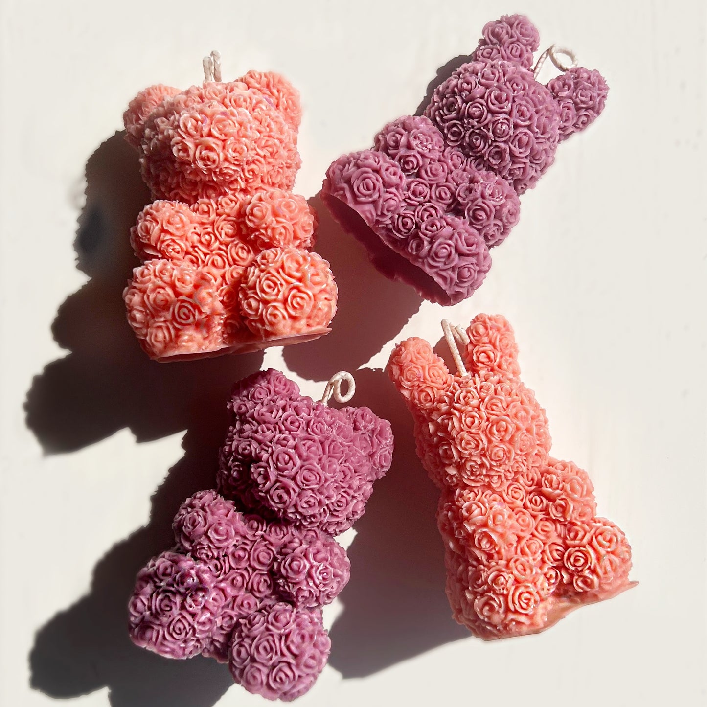 Rose teddy - candle