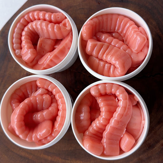 Can of worms - grapefruit peel oil jelly soap