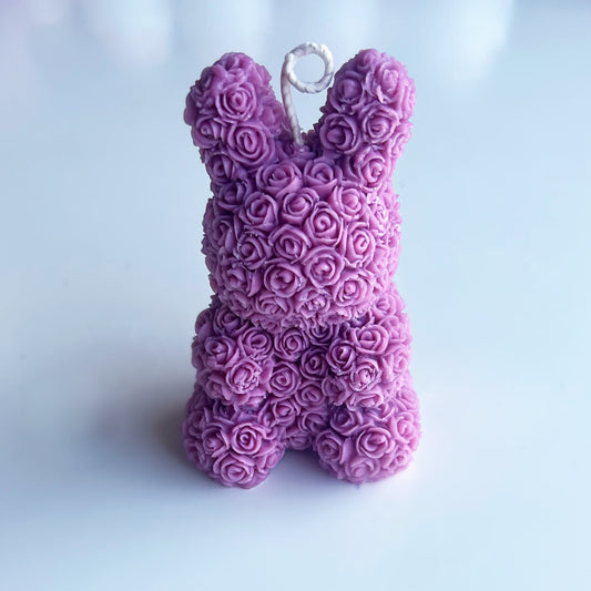 Rose bunny - candle